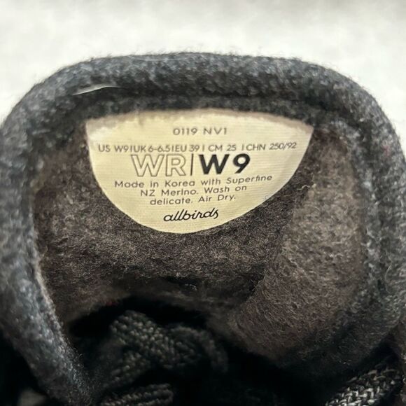 Allbirds Women's Wool Runners Running Shoes Size 9 Grey & White Low Top Sneakers - Picture 8 of 8